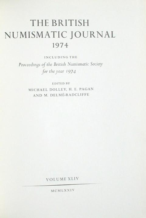 British Numismatic Journal 1974