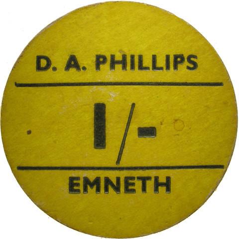 Farm token. D A Phillips, Emneth.