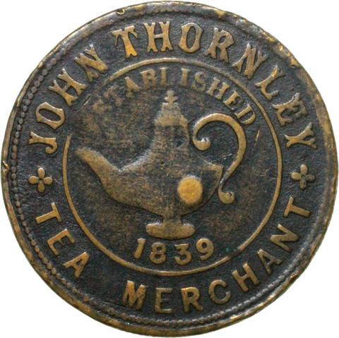 John Thornley, Tea Merchant Penny 1850