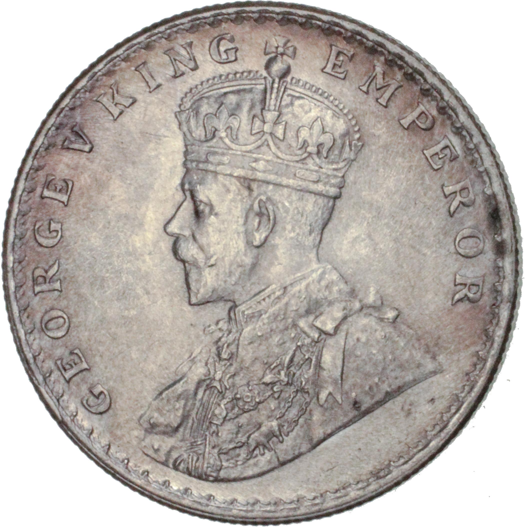 India, George V. 'Pig rupee'. 1911.