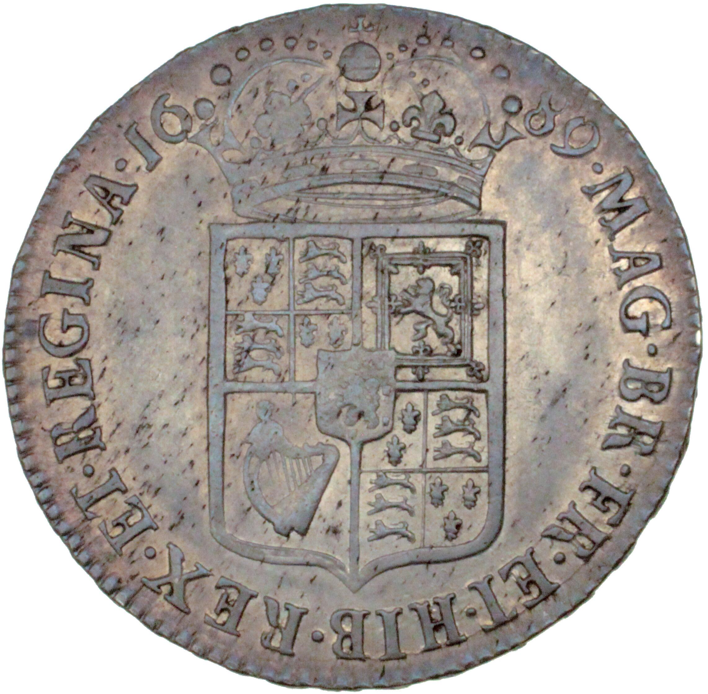 William & Mary, 1689-94. Silver Halfcrown 1689.