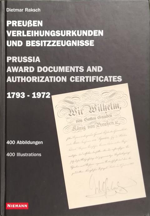 Preussen Verleihungsurkunden und Besitzzeugnisse 1793-1972.