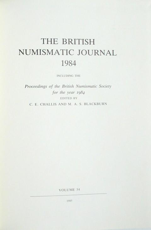 British Numismatic Journal 1984