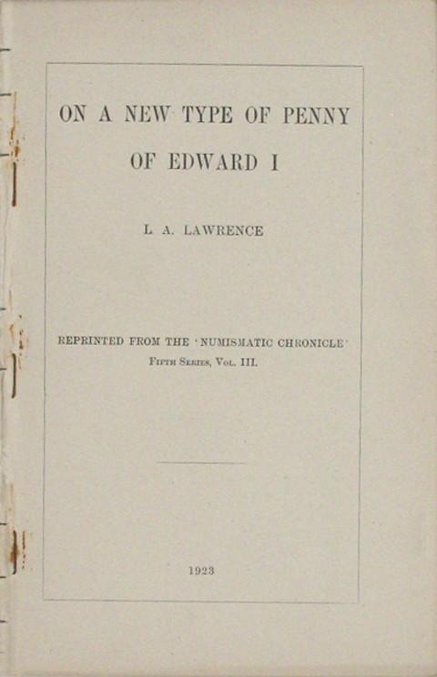 On a New Type Penny of Edward I.