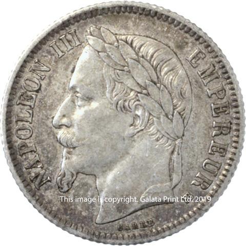 Monnaie France 1 Franc 1866 A Argent - Napoléon III - PCGS AU - Gad.463 F215