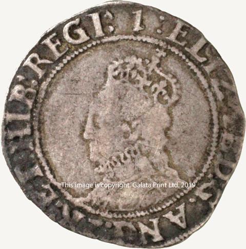 ELIZABETH I, 1558-1603. Seventh issue, shilling.