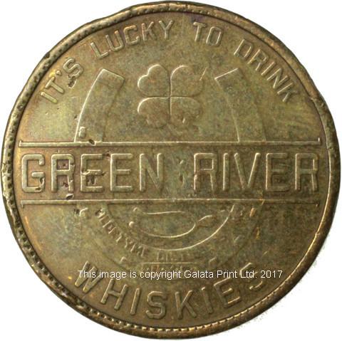 Advertising medal. Green River Whiskies.