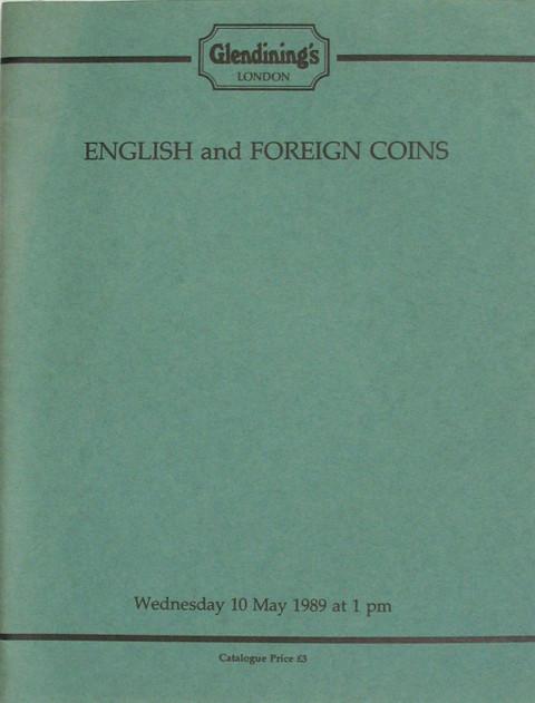 10 May 1989  English and Foreign coins.