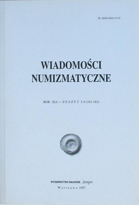 Wiadomosci Numizmatyczne. Polish Numismatic News VI&nbsp;