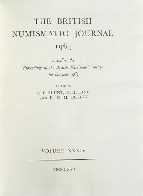 British Numismatic Journal 1965