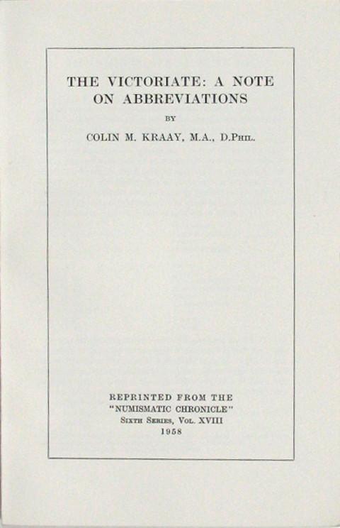 The Victoriate: A Note on Abbreviations.