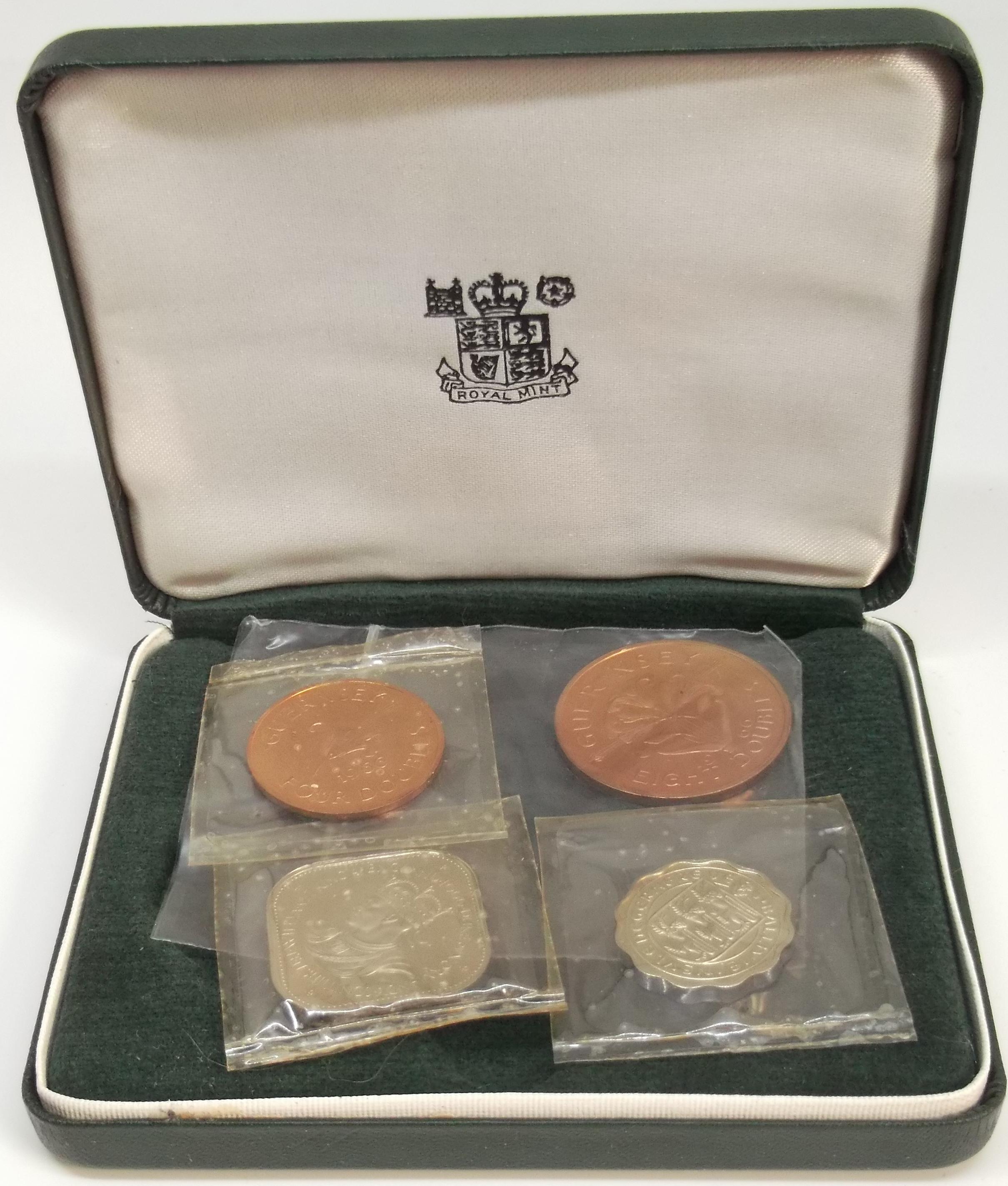 Guernsey. Proof set 1966. 4 coins.