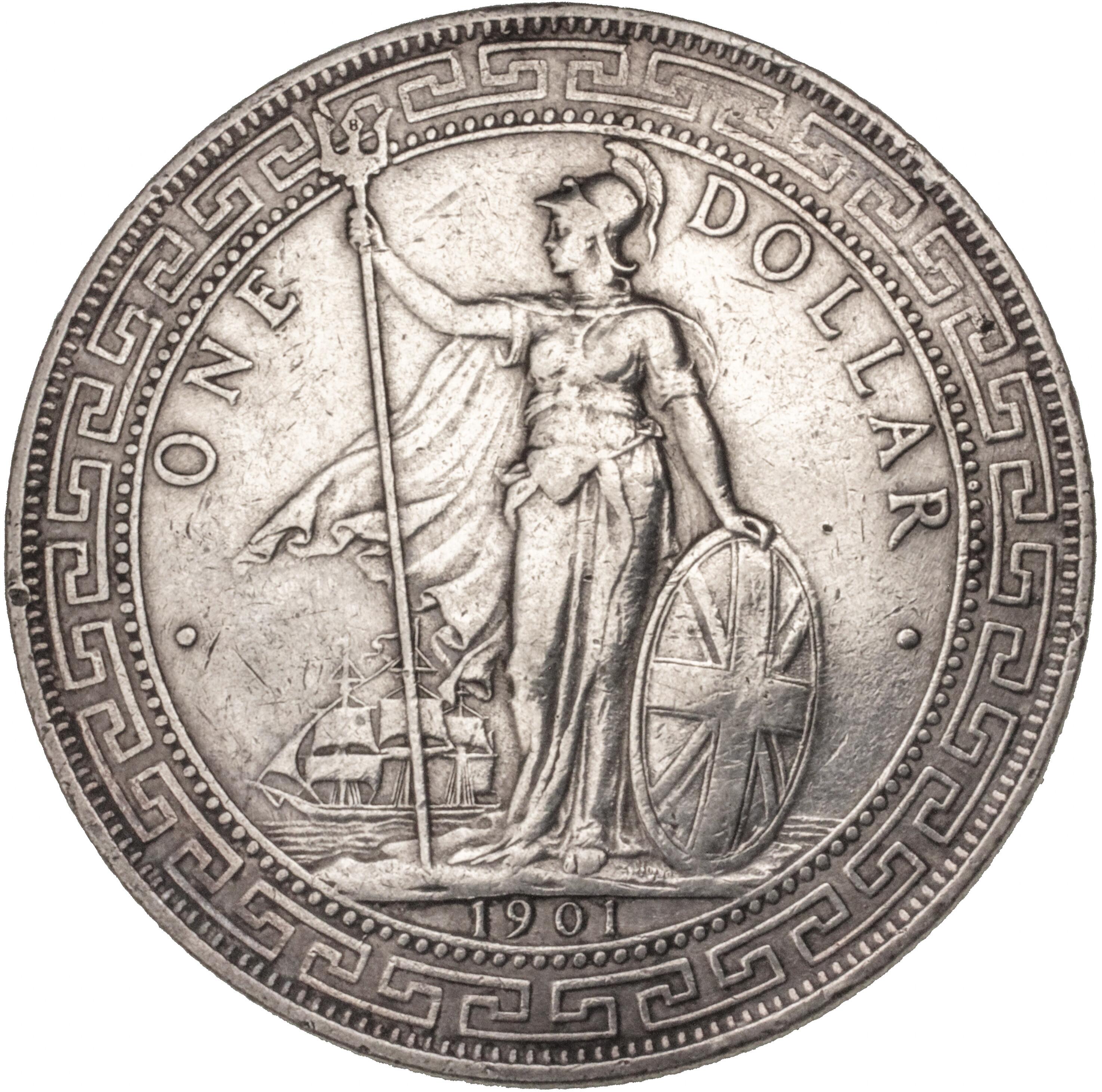 British Trade Dollar, 1901, Bombay Mint.