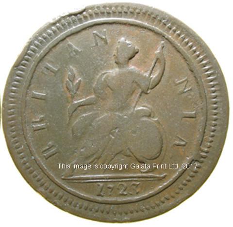 George I (1714-37) Halfpenny, Second Issue, 1723.
