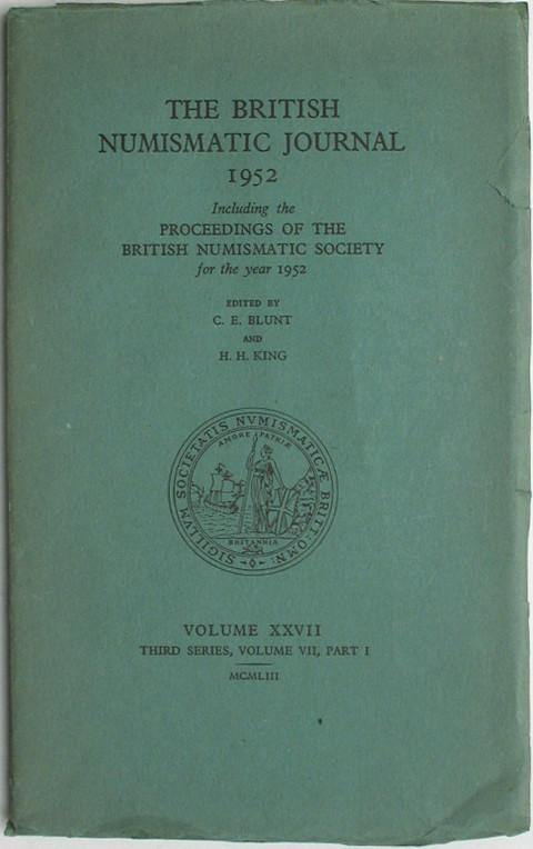 British Numismatic Journal 1952&nbsp;