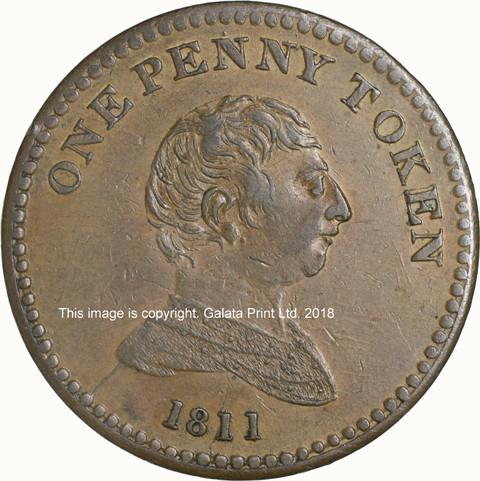 BILSTON, Staffordshire.  Penny token 1811.  Royal Exchange.