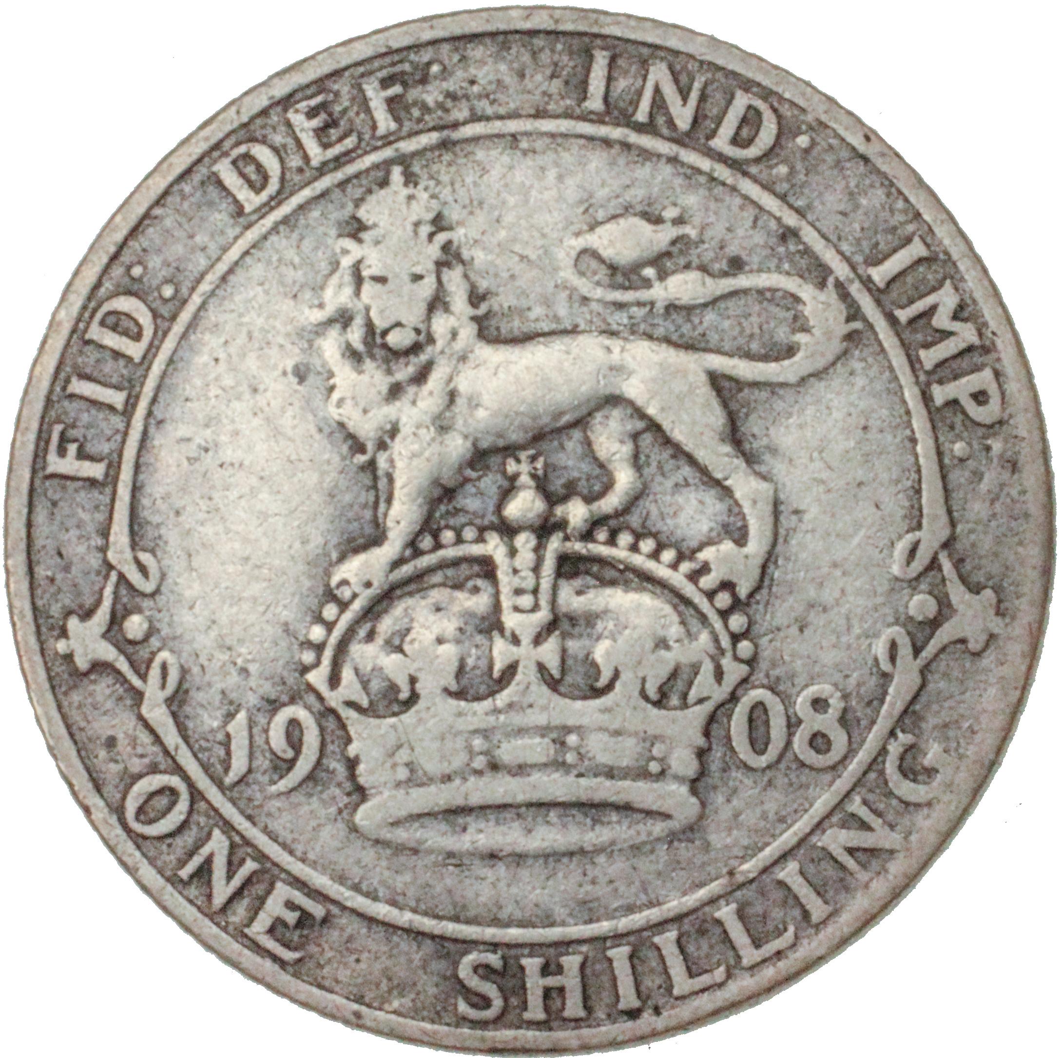 Edward VII. Shilling, 1908