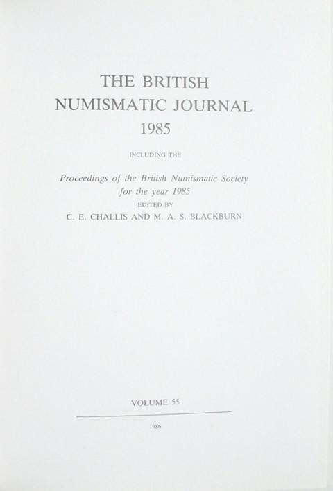 British Numismatic Journal 1985