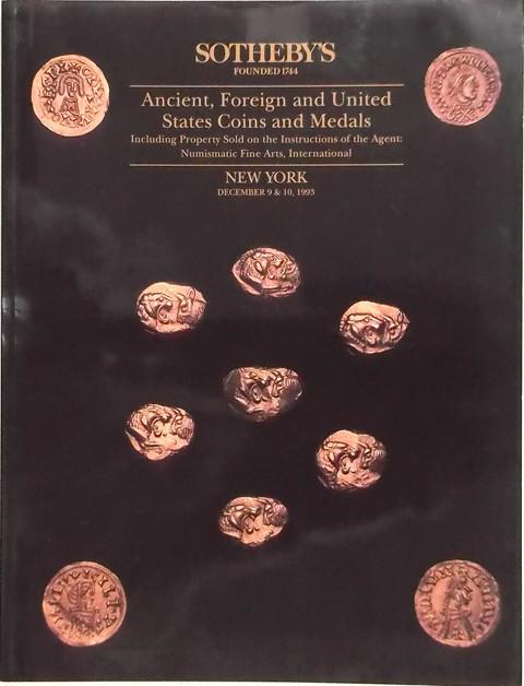 Sotheby's, New York.  December 9th 1993  Ancient , Foreign and United States Coins and Medals