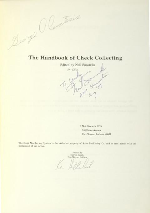 The Handbook of Check Collecting