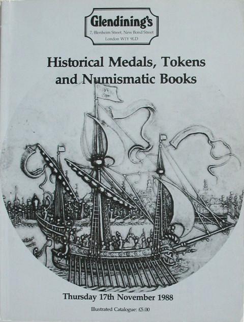 17 Nov, 1988   Historical Medals, tokens and numismatic books.