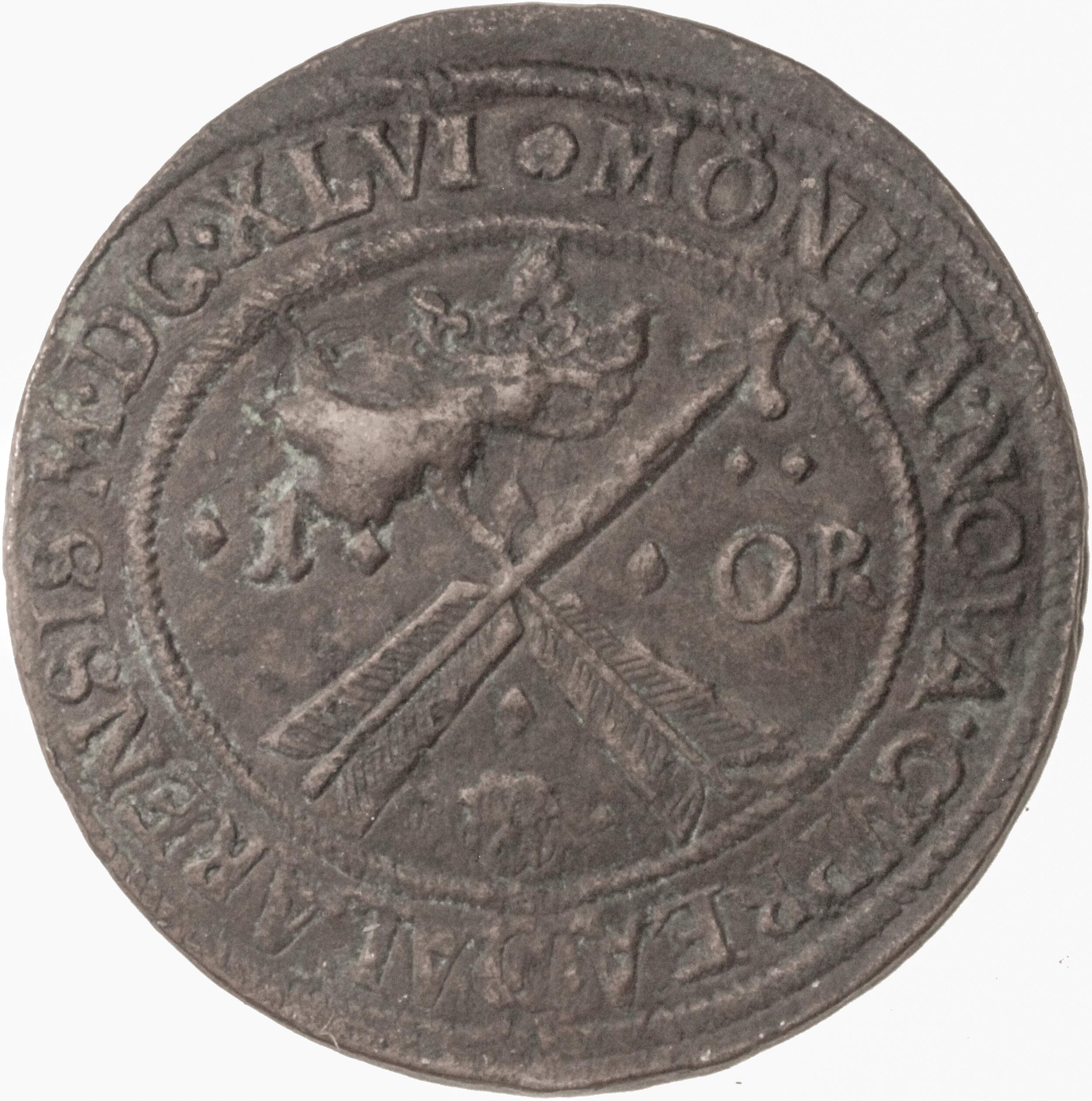 Sweden, Christina. Copper 1 öre, 1646.