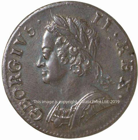George II, 1/2d, 1751