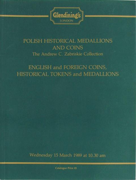 15 Mar, 1989 A C Zabriskie Collection of Polish Historical Medallions and Coins,