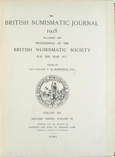 British Numismatic Journal 1918
