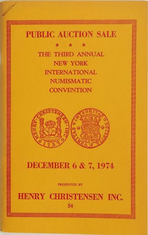 Public Auction Sale 54.  6 Dec, 1974. 3rd Annual New York International Numismatic Convention