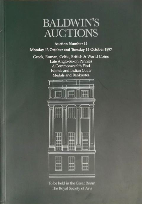 Baldwins Auctions. No 14. 13 Oct 1997.  Greek, Roman, Celtic, British and world coins, etc.