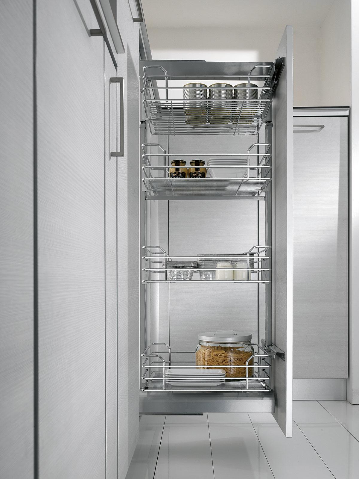 Dynamic Mid Height Pantry Pull Out - 300mm (Metallic grey)