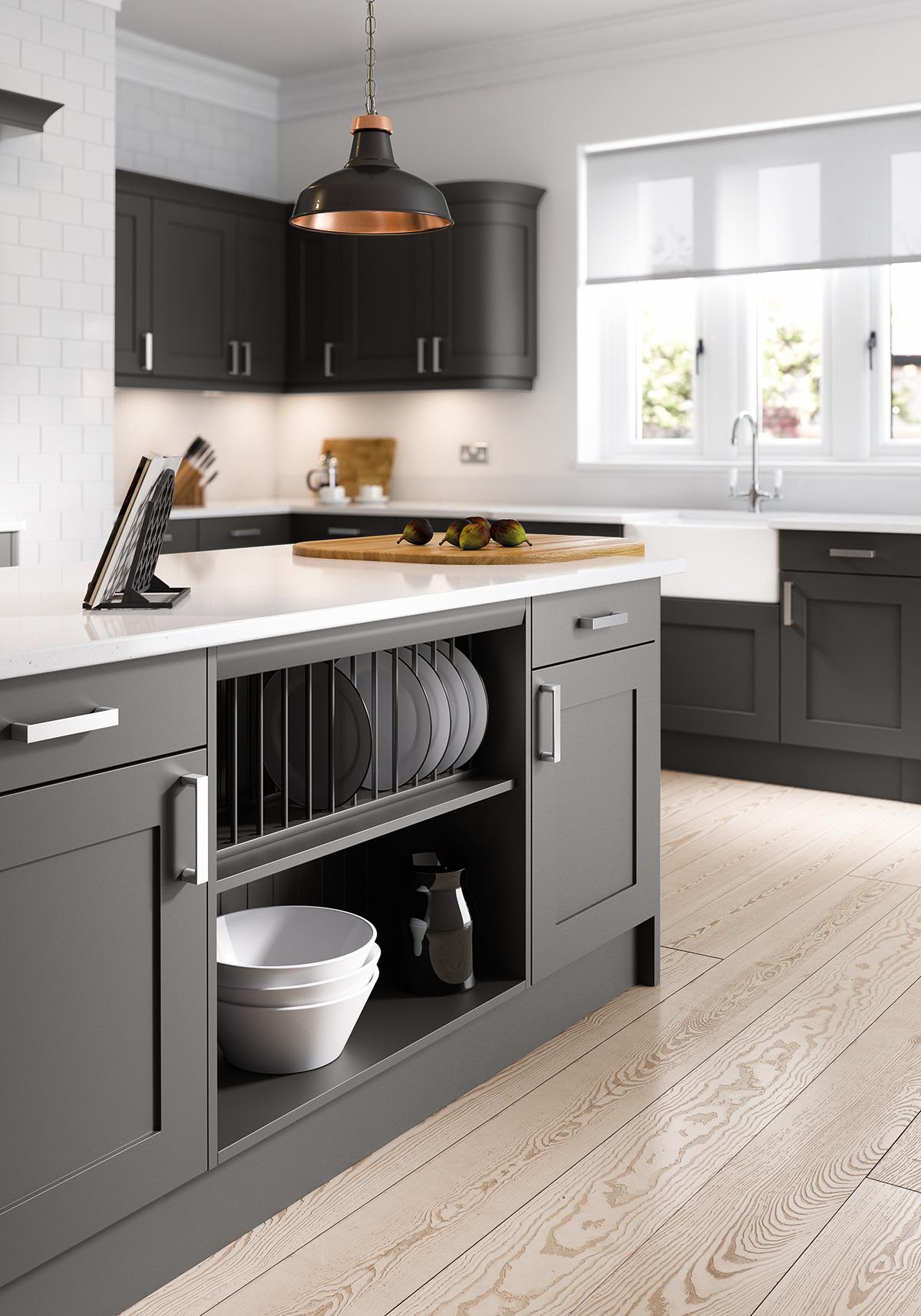Oxford Shaker Anthracite - Shaker Style Kitchen Cabinet Doors