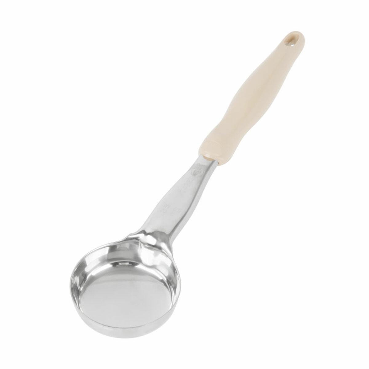 Vollrath 6432335 3 Oz. Ivory Perforated Spoodle - Stainless Steel Shaft & Bowl, 13-1/16" Long, Textured Handle, NSF Listed