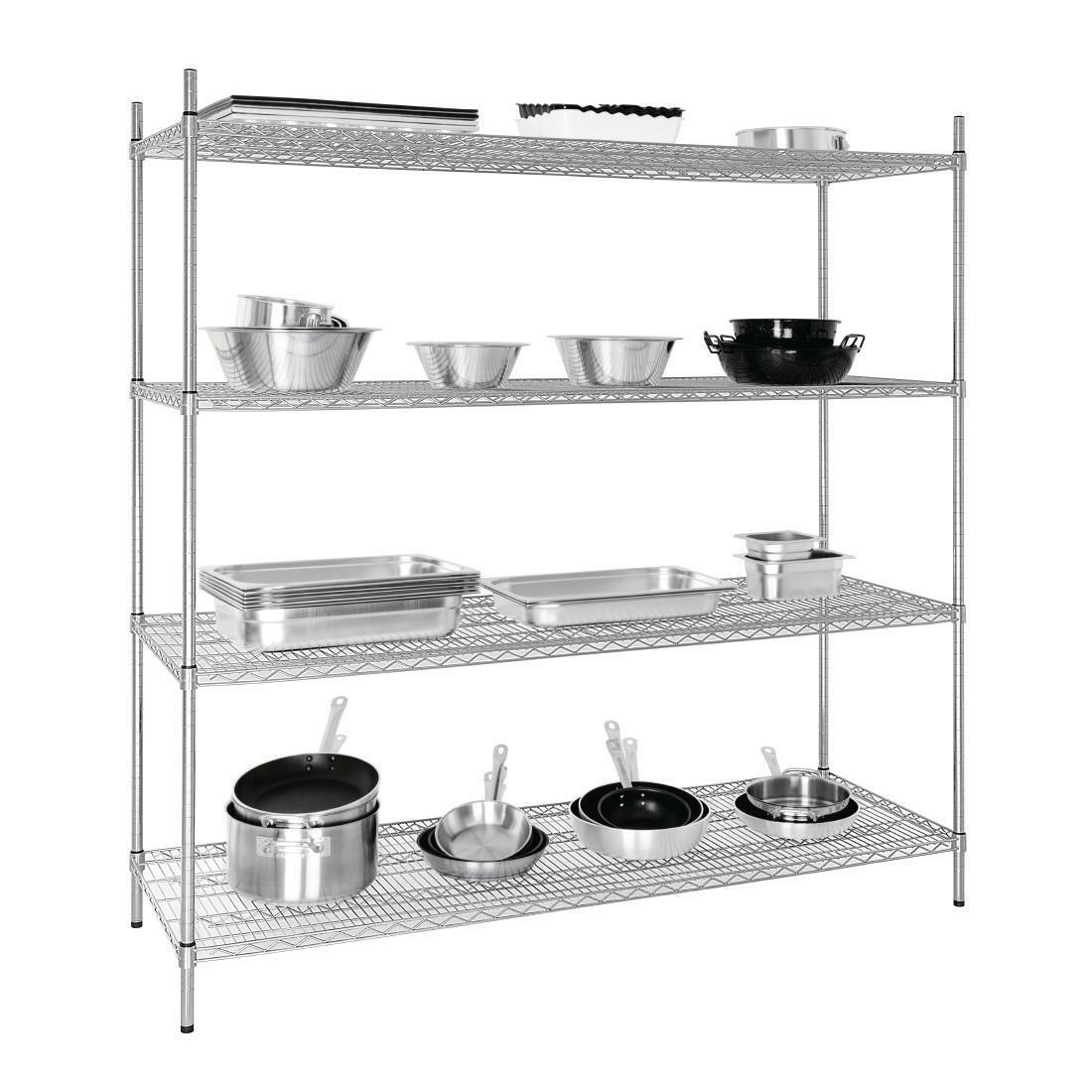 U259 Vogue 4 Tier Wire Shelving Kit 1830x610mm U259