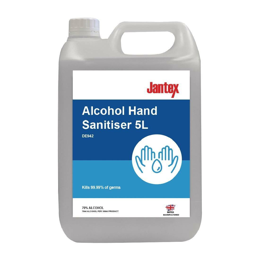 De942 Jantex 70 Alcohol Hand Sanitiser 5ltr De942