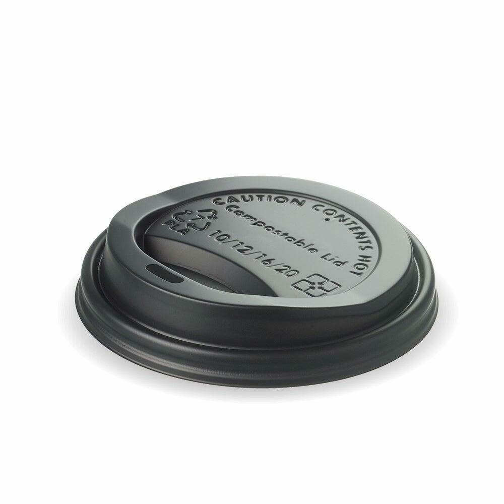 Bcl 12pla B Uk Biopak 101216oz Black Bioplastic Coffee Cup Lids Case Of 1000 Bcl 12pla B Uk 4673