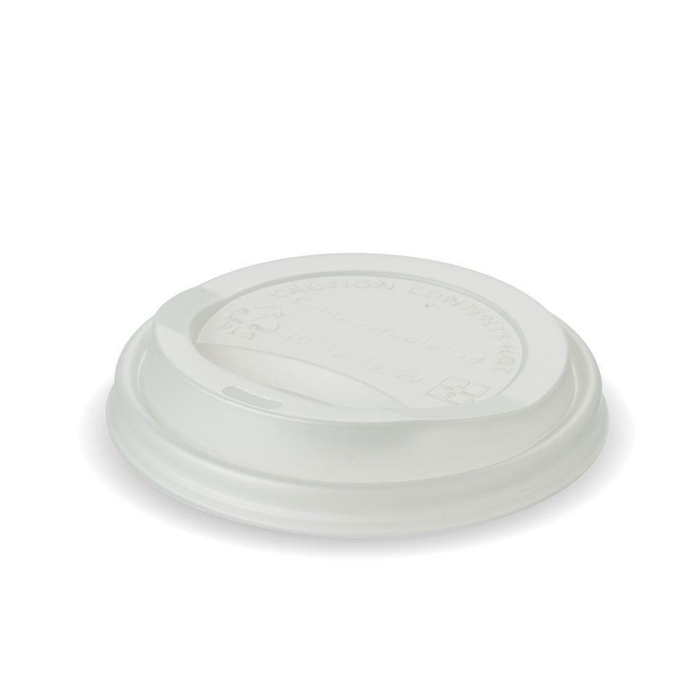 88mm Plastic Lids Coffee Stopper Bagasse Disposable Dome Lid For Cup