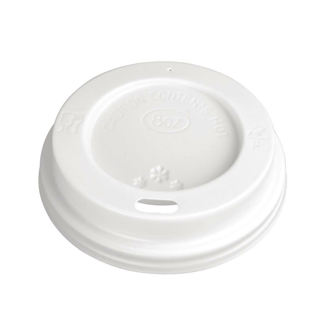 CE256 HW08HL030 Fiesta Recyclable Coffee Cup Lids White 225ml / 8oz