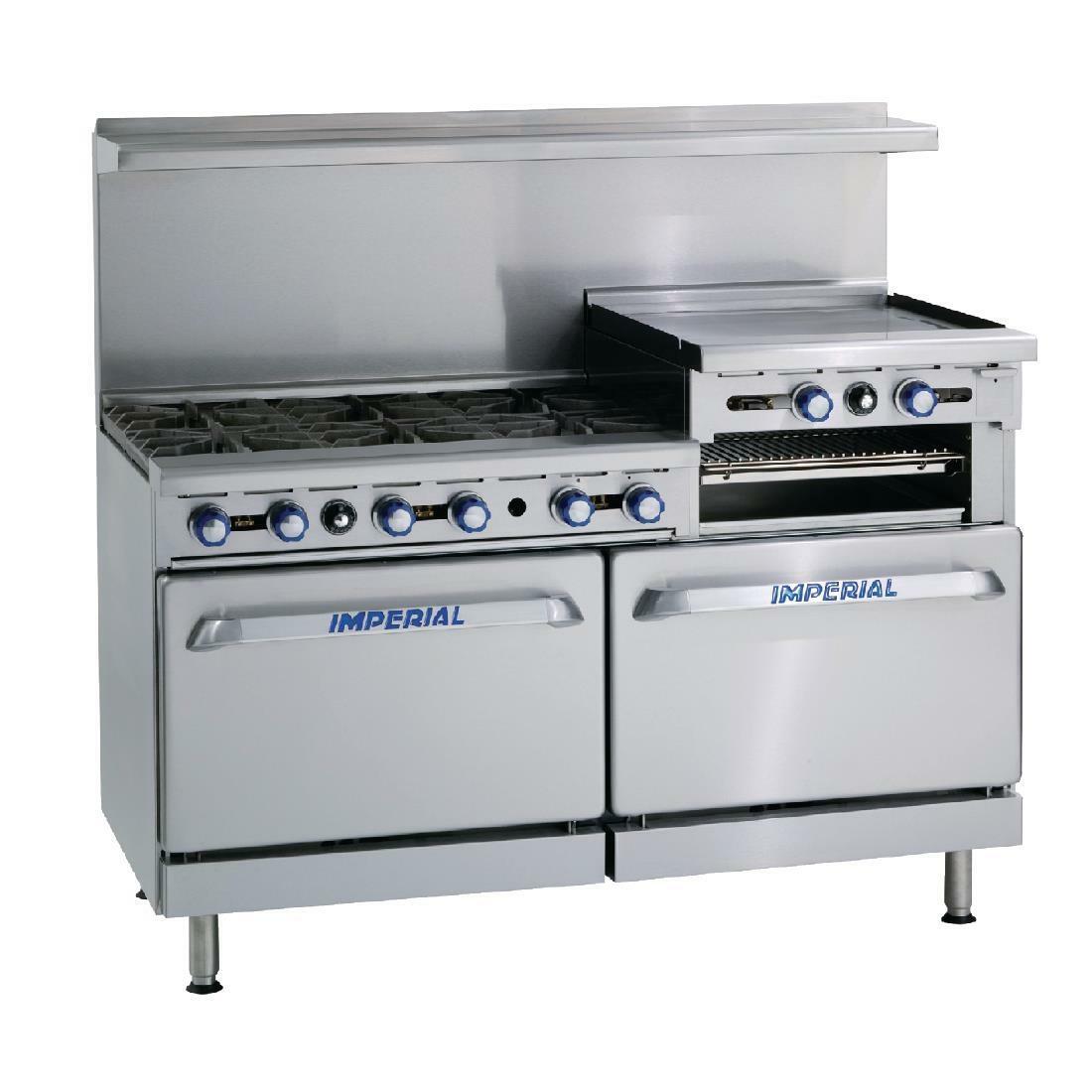 CB102N IR6RG24NG Imperial 6 Burner Natural Gas Oven Range with