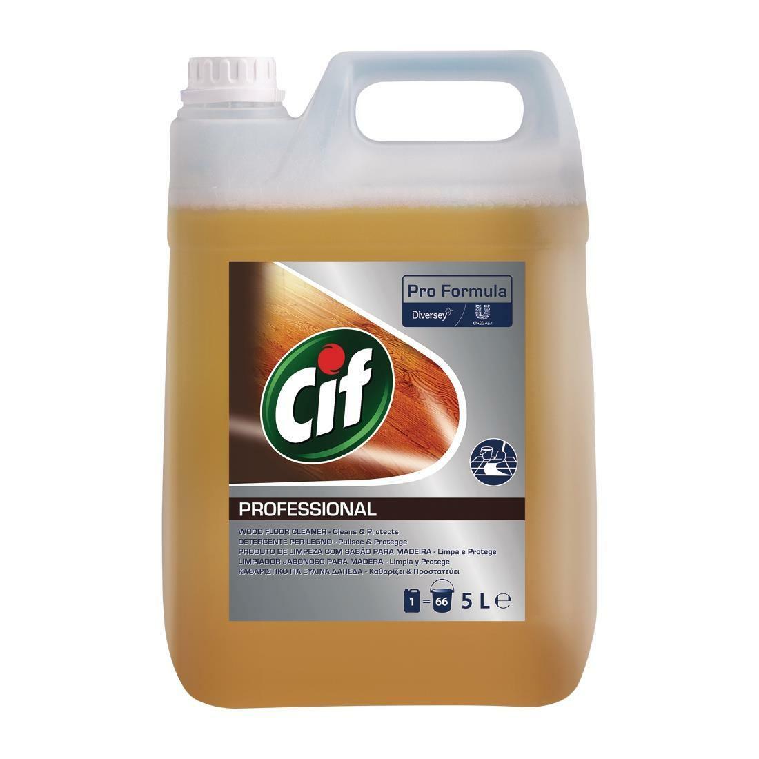 FB495 Cif Pro Formula Wood Floor Cleaner Concentrate 5Ltr (2 Pack
