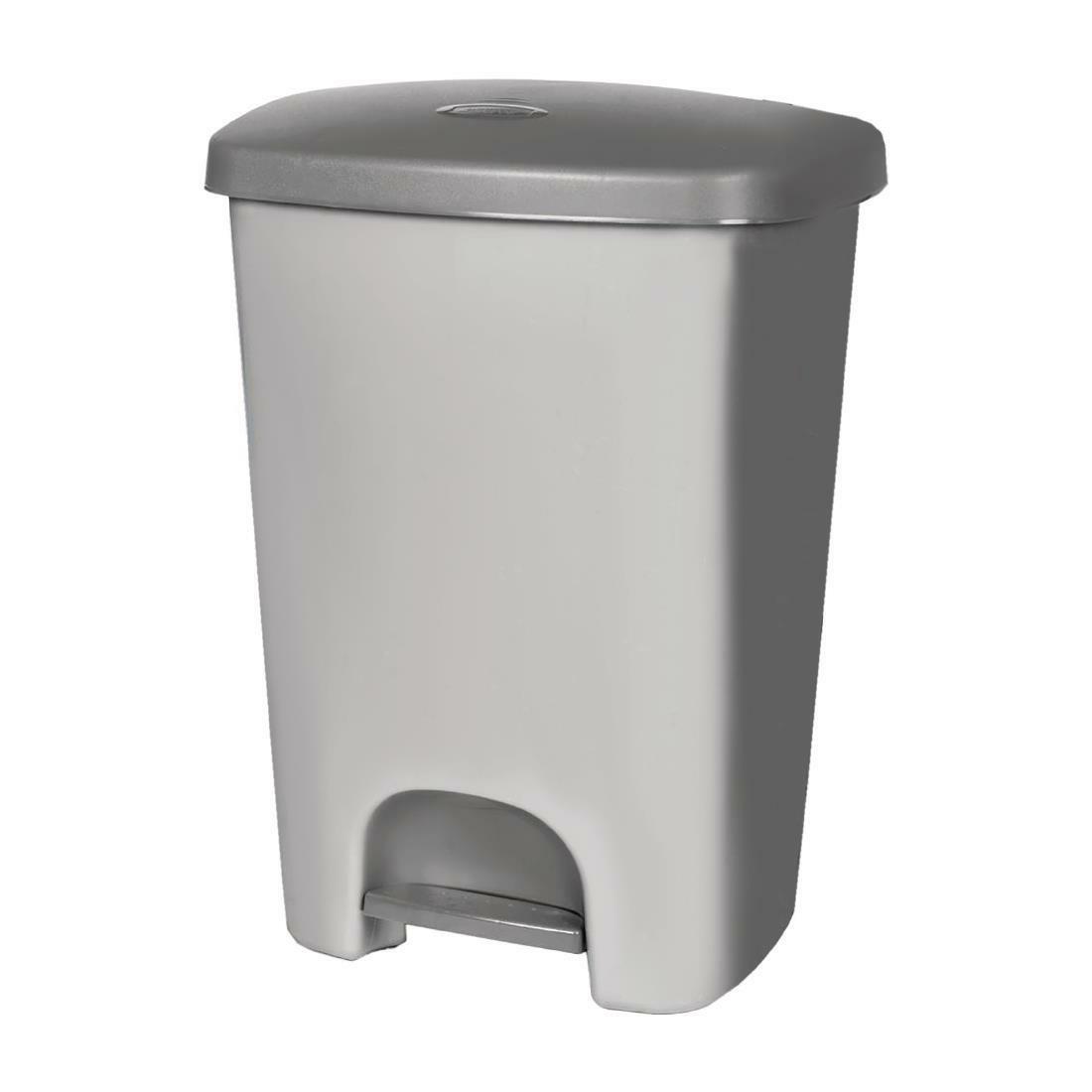 F743 Curver Kitchen Pedal Bin Grey 40Ltr