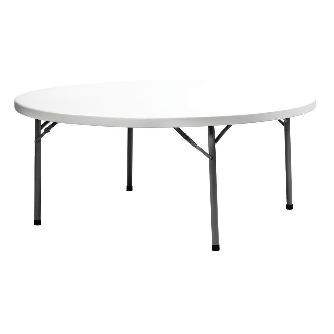 DW163 ZOWN Round Folding Table 6ft Grey DW163