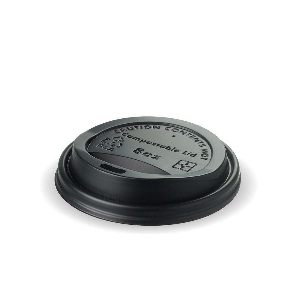 88mm Plastic Lids Coffee Stopper Bagasse Disposable Dome Lid For Cup