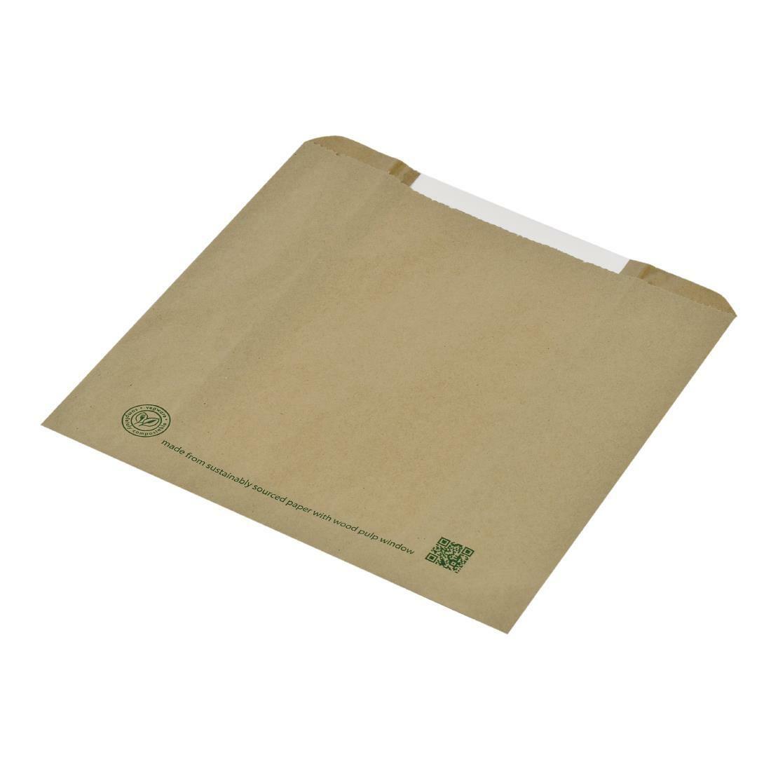 Cl741 Vnwb85 Vegware Compostable Kraft Sandwich Bags With