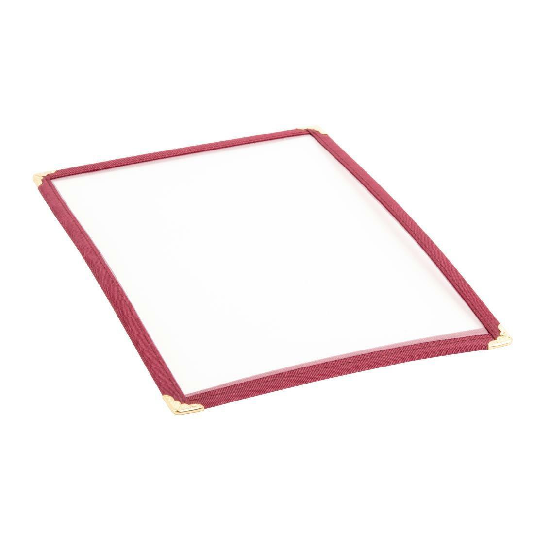 E294 Olympia American Style Menu Cover A5 Burgundy E294