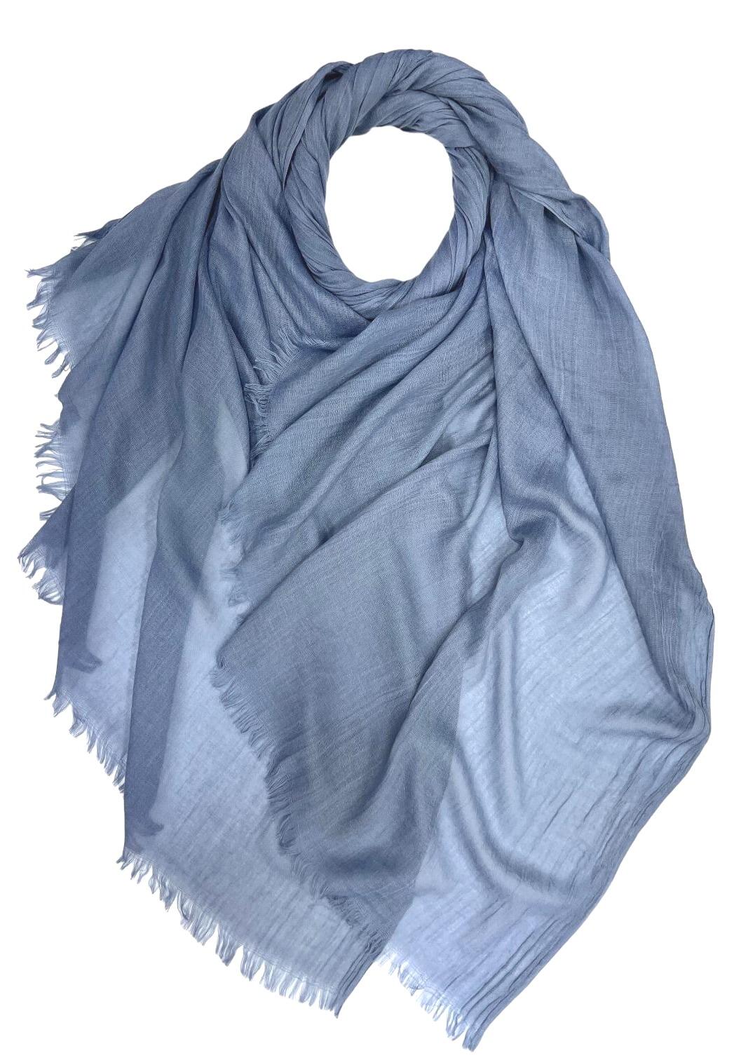 steel blue cotton blend maxi hijab