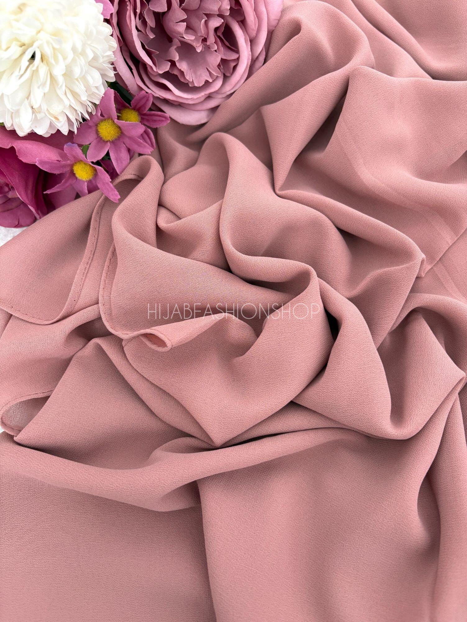 nude rose crepe chiffon hijab