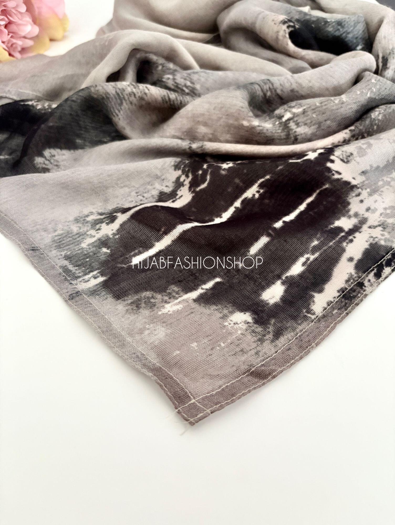 taupe watercolour modal hijab