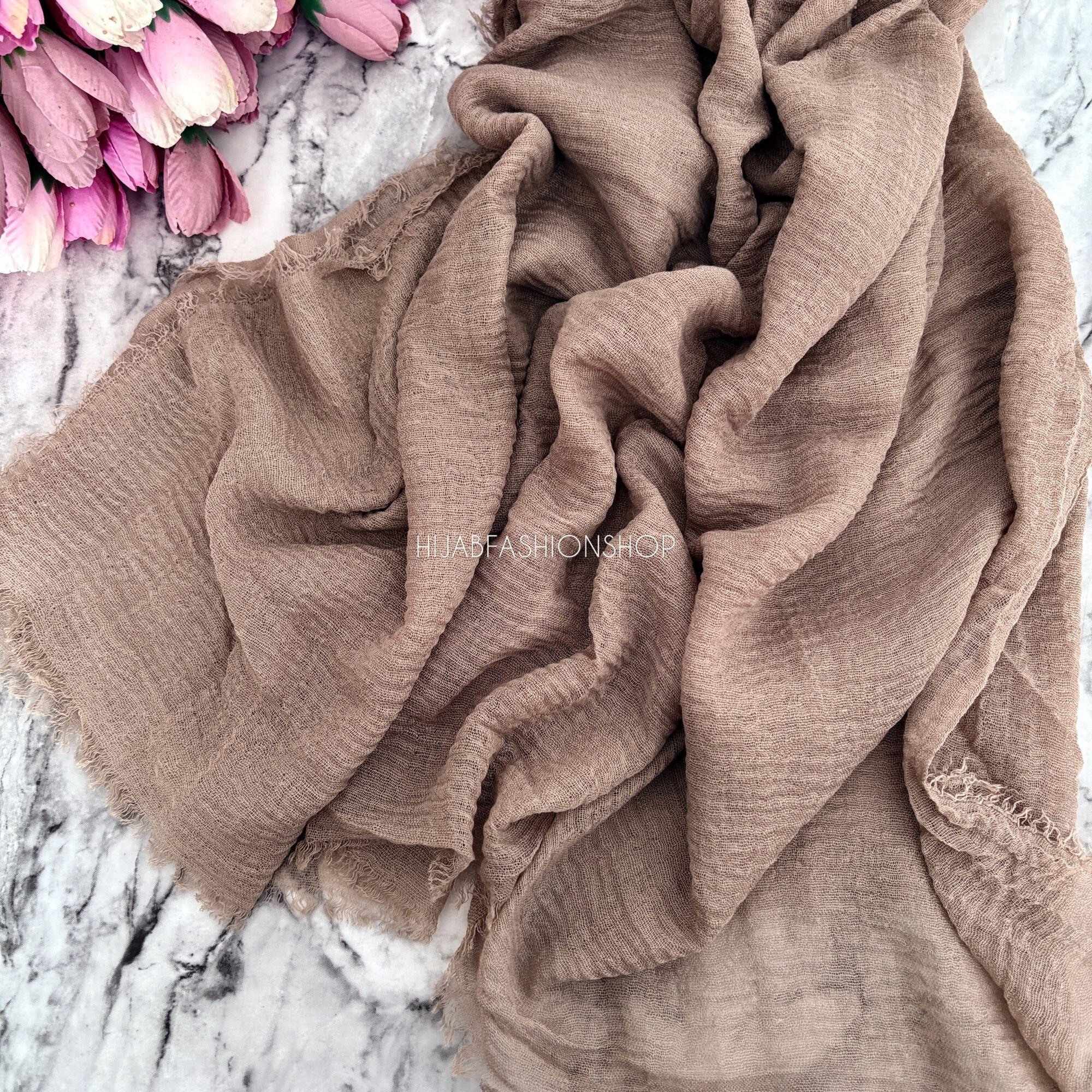 cappuccino crimp crinkle hijab